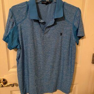U.S. Polo Assn.  Slim Fit Men's Blue Polo Shirt.  Size Large.
